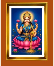 Maa Lakhsmi Golden Photo Frame - 10x14 Inches | Elegant Wooden Frame for Home, Office & Temple Decoration | Spiritual Wall & Table Decor and Gift Item Maa Lakhsmi Golden Photo Frame - 10x14 Inches | Elegant Wooden Frame for Home, Office & Temple Decoration | Spiritual Wall & Table Decor and Gift Item