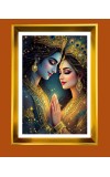 Divine Radha krishna Golden Photo Frame - 10x14 Inches | Elegant Wooden Frame for Home, Office & Temple Decoration | Spiritual Wall & Table Decor and Gift Item Divine Radha krishna Golden Photo Frame - 10x14 Inches | Elegant Wooden Frame for Home, Office & Temple Decoration | Spiritual Wall & Table Decor and Gift Item