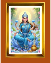 Maa Lakhsmi Golden Photo Frame - 10x14 Inches | Elegant Wooden Frame for Home, Office & Temple Decoration | Spiritual Wall & Table Decor and Gift Item Maa Lakhsmi Golden Photo Frame - 10x14 Inches | Elegant Wooden Frame for Home, Office & Temple Decoration | Spiritual Wall & Table Decor and Gift Item