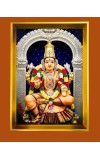 Mariamman Golden Photo Frame - 10x14 Inches | Elegant Wooden Frame for Home, Office & Temple Decoration | Spiritual Wall & Table Decor and Gift Item