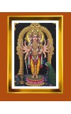Lord Murugan Golden Photo Frame - 10x14 Inches | Elegant Wooden Frame for Home, Office & Temple Decoration | Spiritual Wall & Table Decor and Gift Item