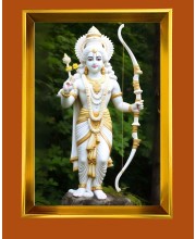 Jai Shree Raam Golden Photo Frame - 10x14 Inches | Elegant Wooden Frame for Home, Office & Temple Decoration | Spiritual Wall & Table Decor and Gift Item