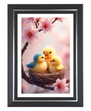 baby birds or ducklings Photo Frame | 10x14 Inch Black Designer Wall & Table Frame | Perfect for Gifting & Home Decor