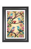 Birds Branches Flowers Photo Frame | 10x14 Inch Black Designer Wall & Table Frame | Perfect for Gifting & Home Decor