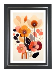 Flower Scenery for Home Photo Frame | 10x14 Inch Black Designer Wall & Table Frame | Perfect for Gifting & Home Decor