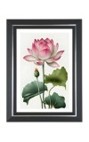 Lotus Flower Photo Frame | 10x14 Inch Black Designer Wall & Table Frame | Perfect for Gifting & Home Decor