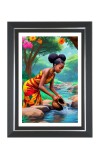 African women in a river Photo Frame | 10x14 Inch Black Designer Wall & Table Frame | Perfect for Gifting & Home Decor African women in a river Photo Frame | 10x14 Inch Black Designer Wall & Table Frame | Perfect for Gifting & Home Decor