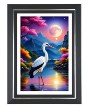 Swan Photo Frame | 10x14 Inch Black Designer Wall & Table Frame | Perfect for Gifting & Home Decor