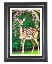 Deer Photo Frame | 10x14 Inch Black Designer Wall & Table Frame | Perfect for Gifting & Home Decor
