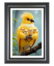 Golden Pheasant Photo Frame | 10x14 Inch Black Designer Wall & Table Frame | Perfect for Gifting & Home Decor