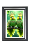 Rainbow Lorikeets Photo Frame | 10x14 Inch Black Designer Wall & Table Frame | Perfect for Gifting & Home Decor