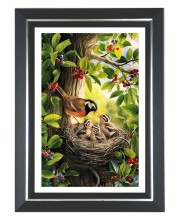 Bird in a nest Photo Frame | 10x14 Inch Black Designer Wall & Table Frame | Perfect for Gifting & Home Decor
