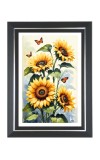 Sunflower Photo Frame | 10x14 Inch Black Designer Wall & Table Frame | Perfect for Gifting & Home Decor