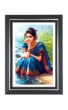 Woman in a saree Photo Frame | 10x14 Inch Black Designer Wall & Table Frame | Perfect for Gifting & Home Decor Woman in a saree Photo Frame | 10x14 Inch Black Designer Wall & Table Frame | Perfect for Gifting & Home Decor
