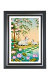 Pichwai Cow and Lotus Photo Frame | 10x14 Inch Black Designer Wall & Table Frame | Perfect for Gifting & Home Decor