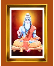 Ved Vyasa Golden Photo Frame - 10x14 Inches | Elegant Wooden Frame for Home, Office & Temple Decoration | Spiritual Wall & Table Decor and Gift Item