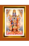 Lord Venkateswara Golden Photo Frame - 10x14 Inches | Elegant Wooden Frame for Home, Office & Temple Decoration | Spiritual Wall & Table Decor and Gift Item