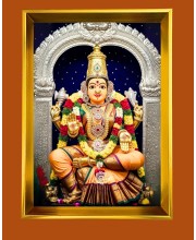 Nimishambika Devi Golden Photo Frame - 10x14 Inches | Elegant Wooden Frame for Home, Office & Temple Decoration | Spiritual Wall & Table Decor and Gift Item