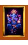 Lord Ganesh Golden Photo Frame - 10x14 Inches | Elegant Wooden Frame for Home, Office & Temple Decoration | Spiritual Wall & Table Decor and Gift Item Lord Ganesh Golden Photo Frame - 10x14 Inches | Elegant Wooden Frame for Home, Office & Temple Decoration | Spiritual Wall & Table Decor and Gift Item