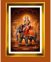 MaaLakhsmi Golden Photo Frame - 10x14 Inches | Elegant Wooden Frame for Home, Office & Temple Decoration | Spiritual Wall & Table Decor and Gift Item