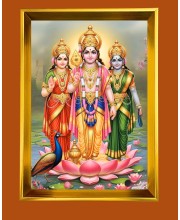  Lord Murugan Golden Photo Frame - 10x14 Inches | Elegant Wooden Frame for Home, Office & Temple Decoration | Spiritual Wall & Table Decor and Gift Item