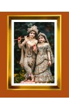 Divine Krishna and Radha Golden Photo Frame - 10x14 Inches | Elegant Wooden Frame for Home, Office & Temple Decoration | Spiritual Wall & Table Decor and Gift Item Divine Krishna and Radha Golden Photo Frame - 10x14 Inches | Elegant Wooden Frame for Home, Office & Temple Decoration | Spiritual Wall & Table Decor and Gift Item