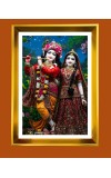 Divine Radha Krishna Golden Photo Frame - 10x14 Inches | Elegant Wooden Frame for Home, Office & Temple Decoration | Spiritual Wall & Table Decor and Gift Item Divine Radha Krishna Golden Photo Frame - 10x14 Inches | Elegant Wooden Frame for Home, Office & Temple Decoration | Spiritual Wall & Table Decor and Gift Item