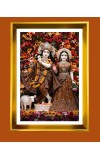 Divine Radha Krishna Golden Photo Frame - 10x14 Inches | Elegant Wooden Frame for Home, Office & Temple Decoration | Spiritual Wall & Table Decor and Gift Item Divine Radha Krishna Golden Photo Frame - 10x14 Inches | Elegant Wooden Frame for Home, Office & Temple Decoration | Spiritual Wall & Table Decor and Gift Item