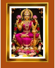 Maa Lakshmi Golden Photo Frame - 10x14 Inches | Elegant Wooden Frame for Home, Office & Temple Decoration | Spiritual Wall & Table Decor and Gift Item Maa Lakshmi Golden Photo Frame - 10x14 Inches | Elegant Wooden Frame for Home, Office & Temple Decoration | Spiritual Wall & Table Decor and Gift Item