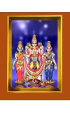 Lord Murugan,Valli and Deivanai Golden Photo Frame - 10x14 Inches | Elegant Wooden Frame for Home, Office & Temple Decoration | Spiritual Wall & Table Decor and Gift Item