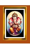 Lord Ganesh Golden Photo Frame - 10x14 Inches | Elegant Wooden Frame for Home, Office & Temple Decoration | Spiritual Wall & Table Decor and Gift Item Lord Ganesh Golden Photo Frame - 10x14 Inches | Elegant Wooden Frame for Home, Office & Temple Decoration | Spiritual Wall & Table Decor and Gift Item