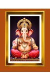 Lord Ganesh Golden Photo Frame - 10x14 Inches | Elegant Wooden Frame for Home, Office & Temple Decoration | Spiritual Wall & Table Decor and Gift Item Lord Ganesh Golden Photo Frame - 10x14 Inches | Elegant Wooden Frame for Home, Office & Temple Decoration | Spiritual Wall & Table Decor and Gift Item