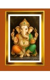 Lord Ganesh Golden Photo Frame - 10x14 Inches | Elegant Wooden Frame for Home, Office & Temple Decoration | Spiritual Wall & Table Decor and Gift Item Lord Ganesh Golden Photo Frame - 10x14 Inches | Elegant Wooden Frame for Home, Office & Temple Decoration | Spiritual Wall & Table Decor and Gift Item