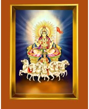 Surya Dev Golden Photo Frame - 10x14 Inches | Elegant Wooden Frame for Home, Office & Temple Decoration | Spiritual Wall & Table Decor and Gift Item Surya Dev Golden Photo Frame - 10x14 Inches | Elegant Wooden Frame for Home, Office & Temple Decoration | Spiritual Wall & Table Decor and Gift Item