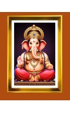 Lord Ganesh Golden Photo Frame - 10x14 Inches | Elegant Wooden Frame for Home, Office & Temple Decoration | Spiritual Wall & Table Decor and Gift Item Lord Ganesh Golden Photo Frame - 10x14 Inches | Elegant Wooden Frame for Home, Office & Temple Decoration | Spiritual Wall & Table Decor and Gift Item