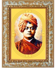 Swami Vivekananda Photo Frame | 5X7 Inch Black Designer Wall & Table Frame | Perfect for Gifting & Home Decor