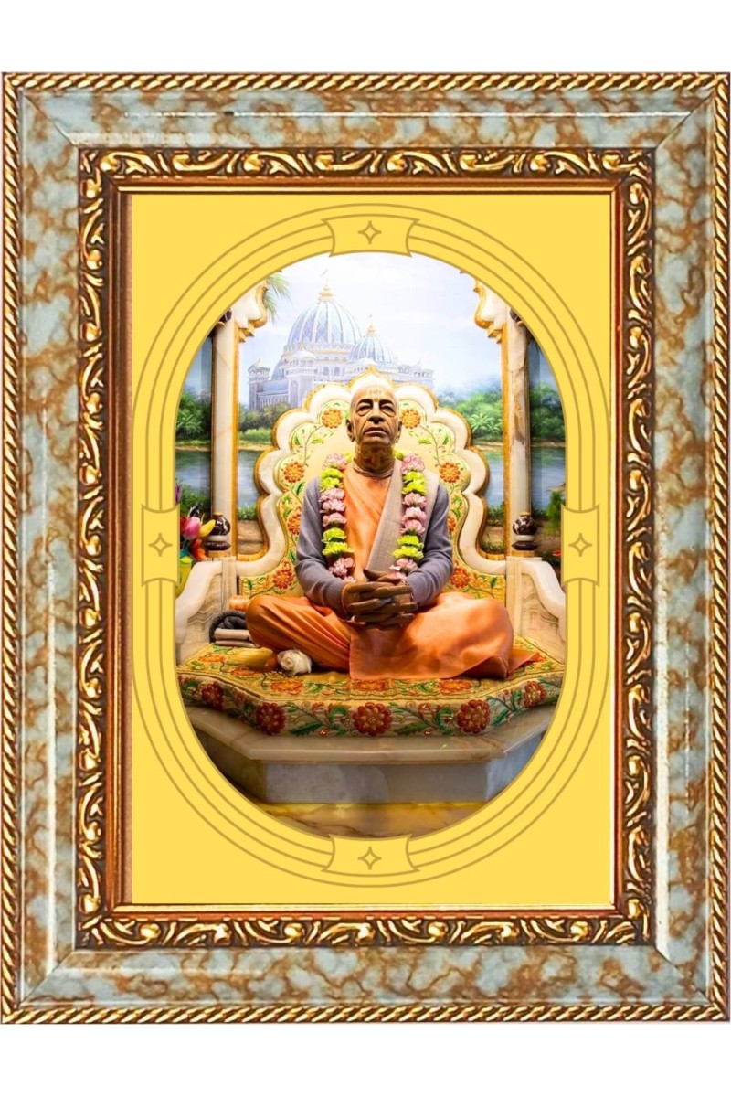  A. C. Bhaktivedanta Swami Prabhupada. Photo Frame | 5X7 Inch Black Designer Wall & Table Frame | Perfect for Gifting & Home Decor