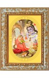  Divine Krishna Photo Frame | 5X7 Inch Black Designer Wall & Table Frame | Perfect for Gifting & Home Decor