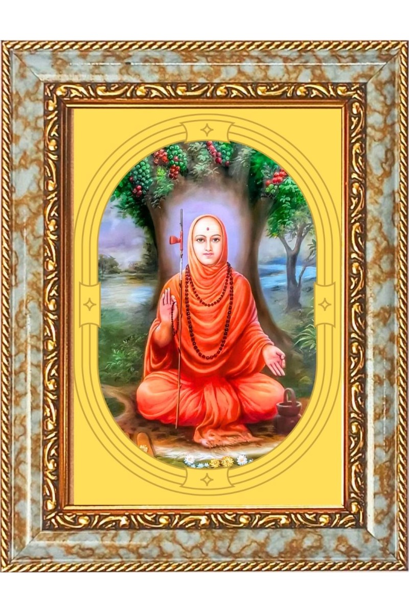  Shree Swami Samarth Maharaj Photo Frame | 5X7 Inch Black Designer Wall & Table Frame | Perfect for Gifting & Home Decor