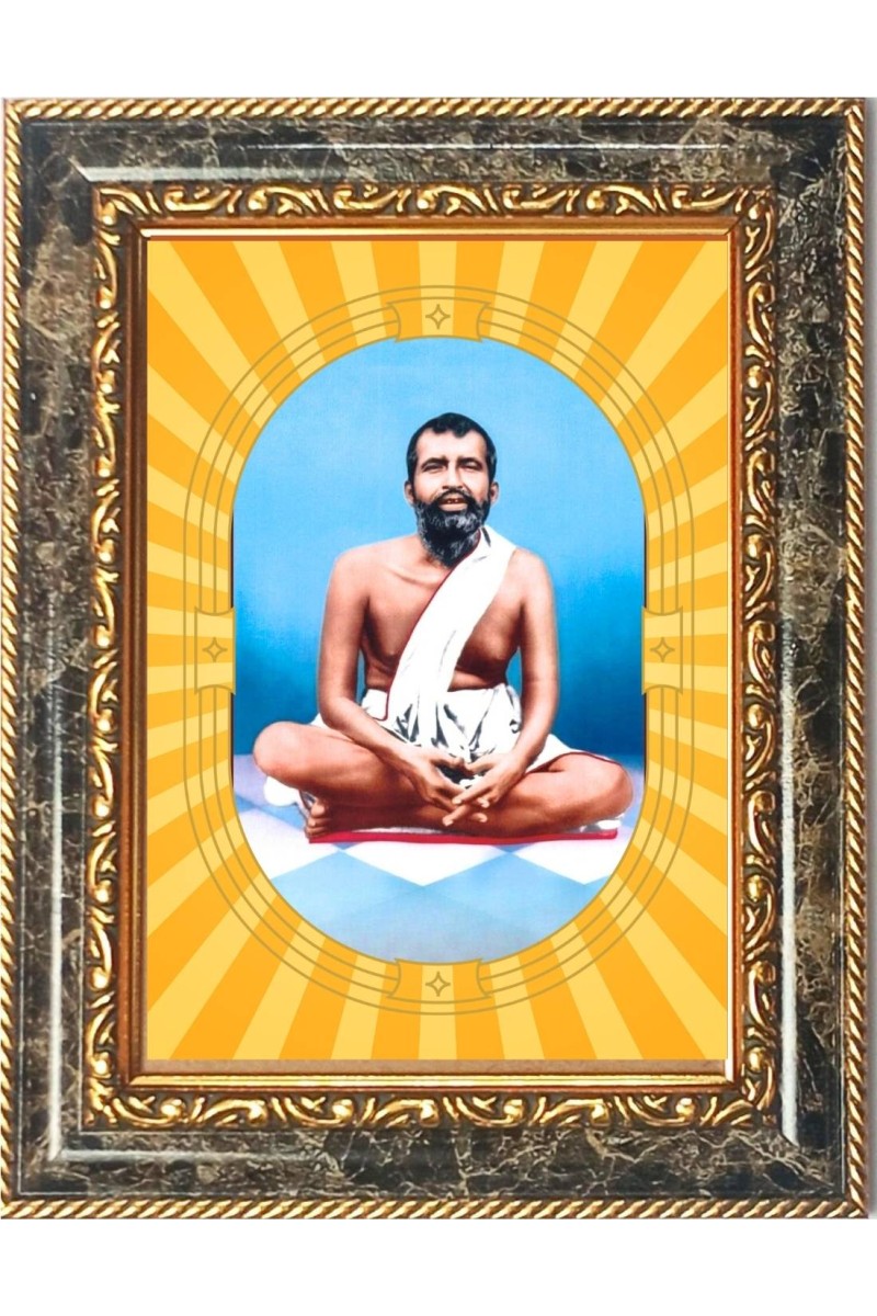  Sri Ramkrishna Photo Frame | 5X7 Inch Black Designer Wall & Table Frame | Perfect for Gifting & Home Decor