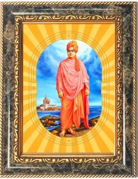  Swami Vivekananda Photo Frame | 5X7 Inch Black Designer Wall & Table Frame | Perfect for Gifting & Home Decor