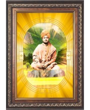  Swami Vivekananda Photo Frame | 5X7 Inch Black Designer Wall & Table Frame | Perfect for Gifting & Home Decor