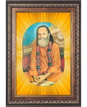  Swami Brahmananda Saraswati Photo Frame | 5X7 Inch Black Designer Wall & Table Frame | Perfect for Gifting & Home Decor