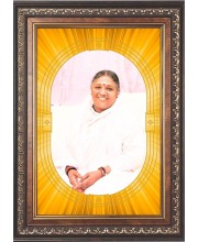  Mata Amritanandamayi  Photo Frame | 5X7 Inch Black Designer Wall & Table Frame | Perfect for Gifting & Home Decor