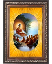  Gautam Buddha  Photo Frame | 5X7 Inch Black Designer Wall & Table Frame | Perfect for Gifting & Home Decor