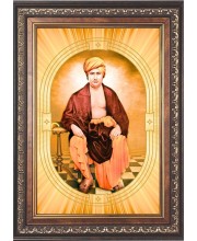  Swami Dayanand Saraswati Photo Frame | 5X7 Inch Black Designer Wall & Table Frame | Perfect for Gifting & Home Decor