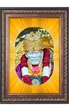  Shirdi Sai Baba Photo Frame | 5X7 Inch Black Designer Wall & Table Frame | Perfect for Gifting & Home Decor