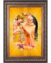  Chakradhar Swami Photo Frame | 5X7 Inch Black Designer Wall & Table Frame | Perfect for Gifting & Home Decor