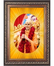  Chakradhar Swami Photo Frame | 5X7 Inch Black Designer Wall & Table Frame | Perfect for Gifting & Home Decor