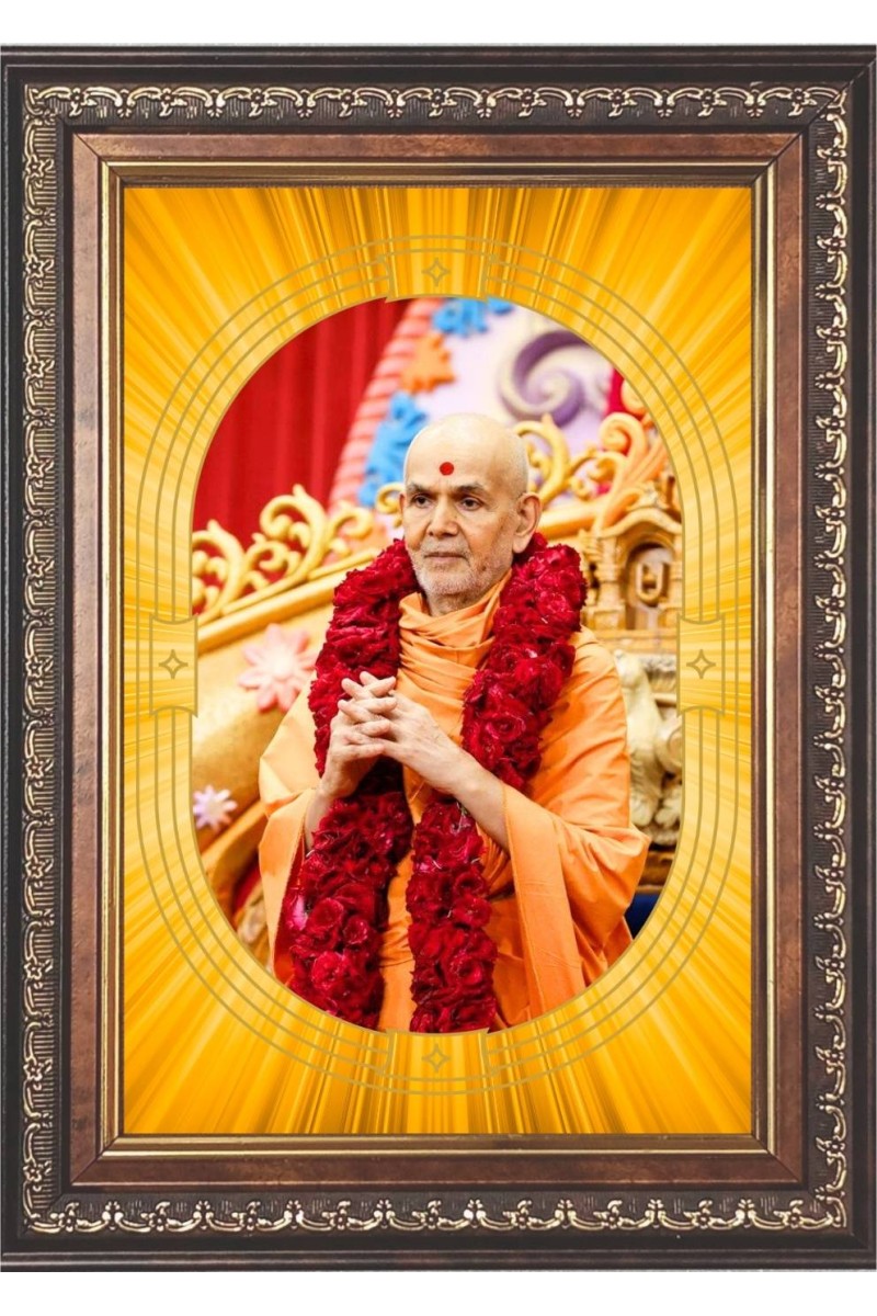  Chakradhar Swami Photo Frame | 5X7 Inch Black Designer Wall & Table Frame | Perfect for Gifting & Home Decor